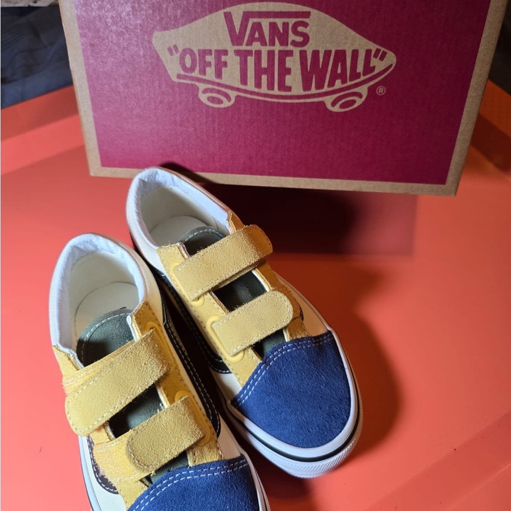 Vans Blue and Yellow Skateboard Sneakers